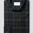 Eton Shirts Eton - Flannel Dark Blue Plaid Shirt