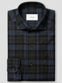 Eton Shirts Eton - Flannel Dark Blue Plaid Shirt