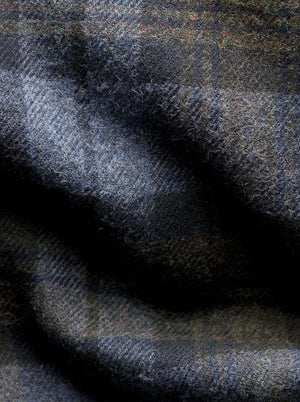 Eton Shirts Eton - Flannel Dark Blue Plaid Shirt
