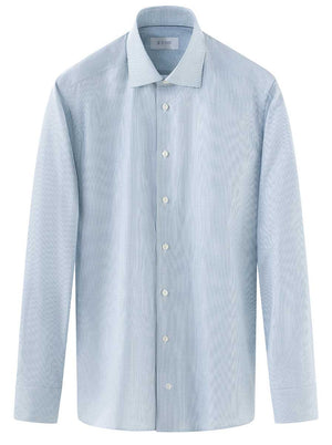 Eton Shirts Eton - Light Green Fine Check Shirt