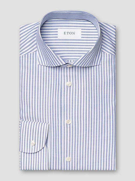 Eton Shirts Eton - Oxford Striped Blue Shirt