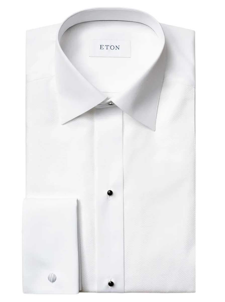Eton Shirts Eton - Piqué White Dress Shirt