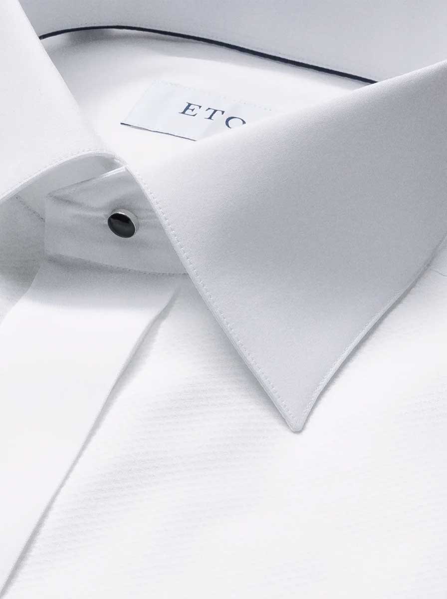 Eton Shirts Eton - Piqué White Dress Shirt