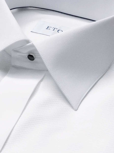 Eton Shirts Eton - Piqué White Dress Shirt
