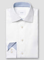 Eton Shirts Eton - Royal Oxford White Shirt w/ Contrast Details