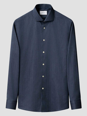 Eton Shirts Eton - Signature Flannel Dark Blue Shirt