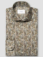Eton Shirts Eton - Signature Twill Brown Paisley Print Shirt