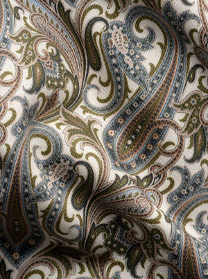 Eton Shirts Eton - Signature Twill Brown Paisley Print Shirt