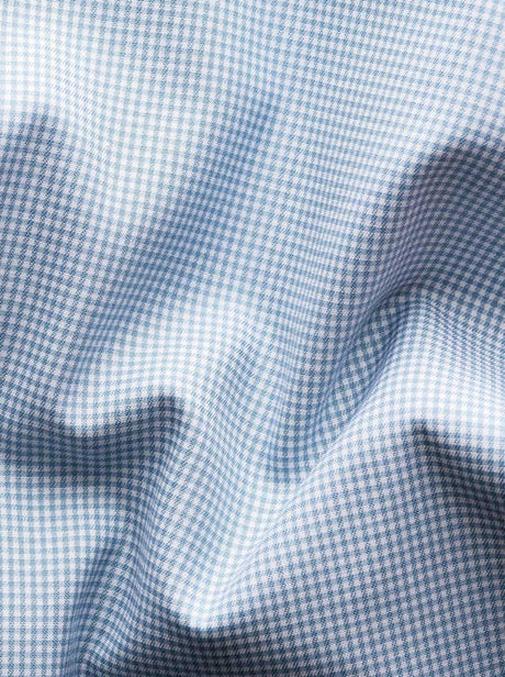 Eton Shirts Eton - Signature Twill Check Light Blue Shirt