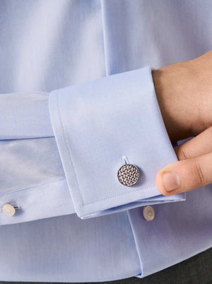Eton Shirts Eton - Signature Twill Double Cuff Light Blue Shirt