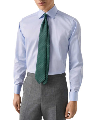 Eton Shirts Eton - Signature Twill Double Cuff Light Blue Shirt