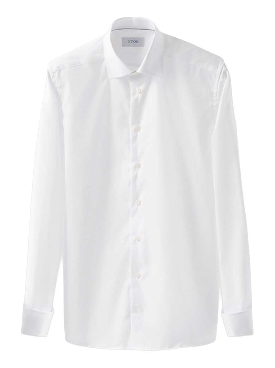 Eton Shirts Eton - Signature Twill Double Cuff White Shirt