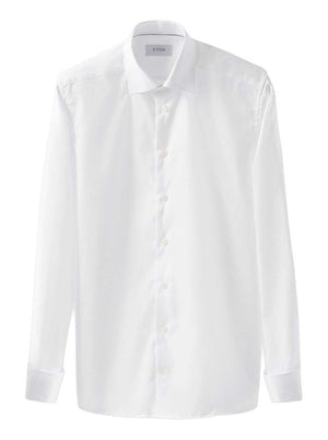 Eton Shirts Eton - Signature Twill Double Cuff White Shirt
