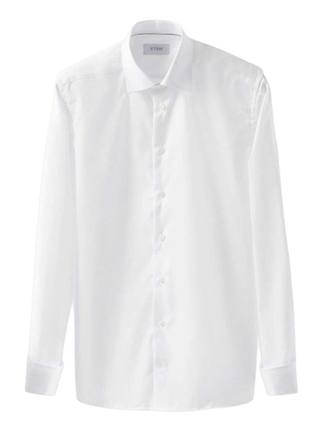 Eton Shirts Eton - Signature Twill Double Cuff White Shirt