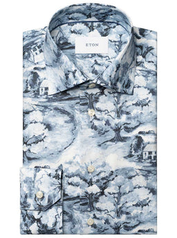 Eton Shirts Eton - Signature Twill Hand Painted Cotswold Shirt