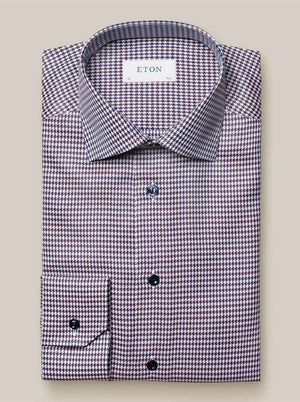 Eton Shirts Eton - Signature Twill Hounds Tooth