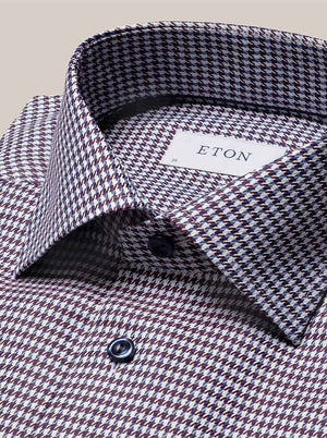 Eton Shirts Eton - Signature Twill Hounds Tooth