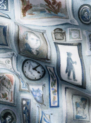 Eton Shirts Eton - Signature Twill Light Blue Picture Print Shirt