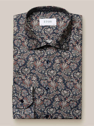 Eton Shirts Eton - Signature Twill Paisley Print Shirt