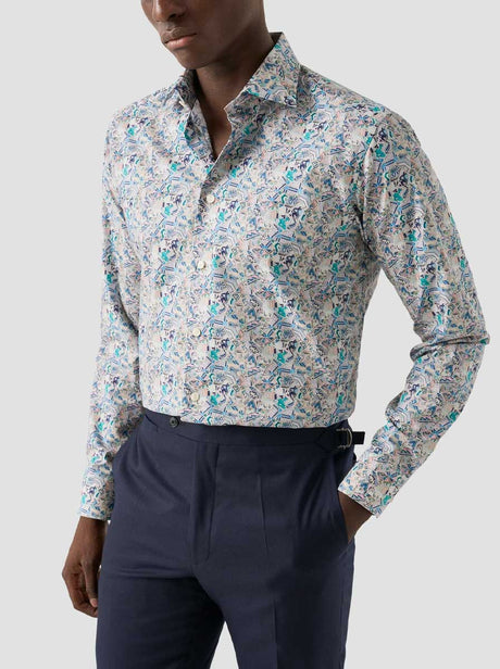 Eton Shirts Eton - Signature Twill Patchwork Multicoloured Shirt