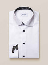 Eton Shirts Eton - Signature Twill Shirt - Paisley Contrast Details