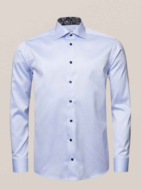 Eton Shirts Eton - Signature Twill Shirt - Paisley Contrast Details