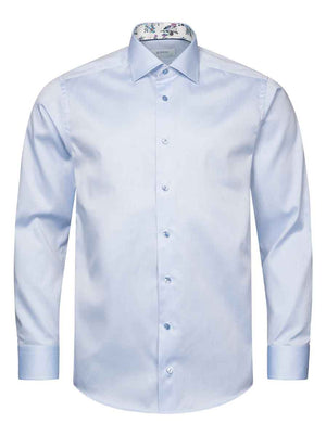 Eton Shirts Eton - Signature Twill Shirt w/ Floral Print Trim