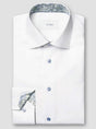Eton Shirts Eton - Signature Twill White Shirt w/ Floral Details