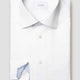 Eton Shirts Eton - Signature Twill White Shirt w/ Geometric Print Trim