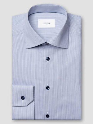 Eton Shirts Eton - Striped Cotton TENCEL™ Lyocell Shirt