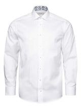 Eton Shirts Eton - White Floral Effect Signature Twill Shirt