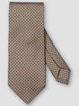 Eton Ties Eton - Geometric Link Printed Brown Silk Tie