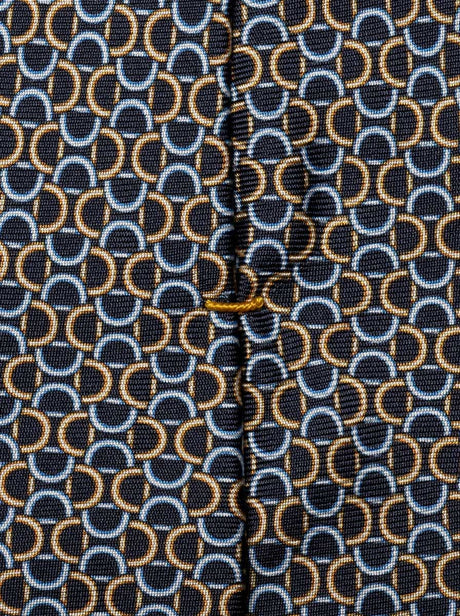 Eton Ties Eton - Geometric Link Printed Navy Silk Tie