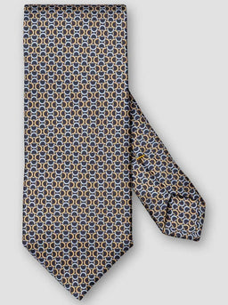 Eton Ties Eton - Geometric Link Printed Navy Silk Tie