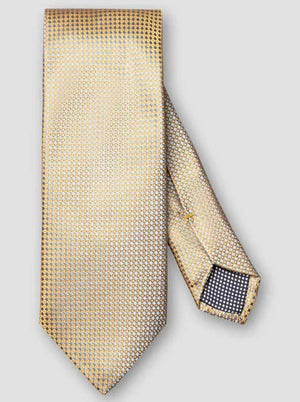 Eton Ties Eton - Geometric Woven Silk Yellow/Sky Tie