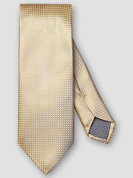 Eton Ties Eton - Geometric Woven Silk Yellow/Sky Tie