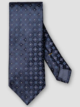 Eton Ties Eton - Medallion Woven Navy Silk Tie