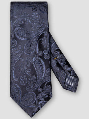 Eton Ties Eton - Paisley Woven Navy Silk Tie