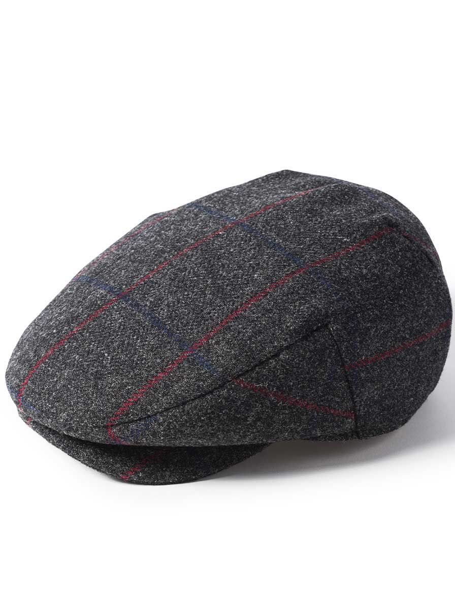 Failsworth Headwear Failsworth - Waterproof Lovat Tweed Charcoal Flat Cap 001628 226
