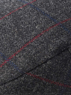 Failsworth Headwear Failsworth - Waterproof Lovat Tweed Charcoal Flat Cap 001628 226