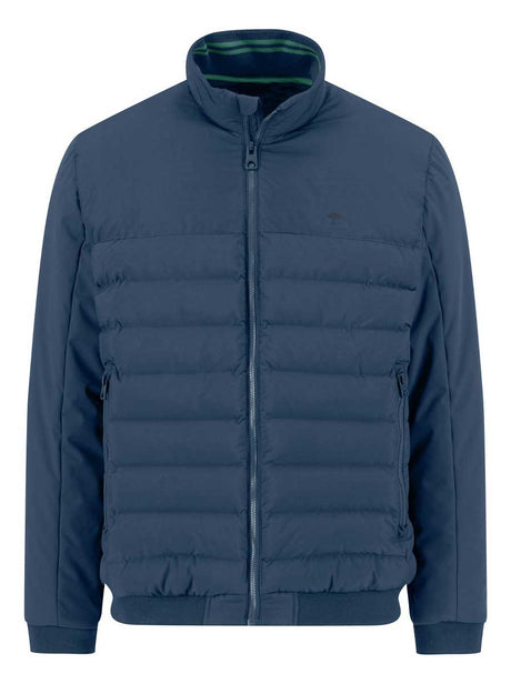 Fynch Hatton Coats Fynch Hatton - Misty Blue Quilted Bomber Jacket