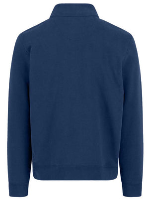 Fynch Hatton Knitwear & Jumpers Fynch Hatton - 1/4 Zip Navy Sweatshirt