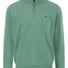 Fynch Hatton Knitwear & Jumpers Fynch Hatton - 1/4 Zip Superfine Cotton Fern Jumper