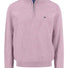 Fynch Hatton Knitwear & Jumpers Fynch Hatton - 1/4 Zip Superfine Cotton Magnolia Jumper