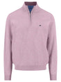 Fynch Hatton Knitwear & Jumpers Fynch Hatton - 1/4 Zip Superfine Cotton Magnolia Jumper