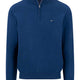 Fynch Hatton Knitwear & Jumpers Fynch Hatton - 1/4 Zip Superfine Cotton Midnight Jumper