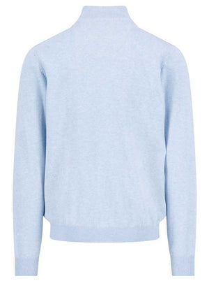 Fynch Hatton Knitwear & Jumpers Fynch Hatton - 1/4 Zip Superfine Cotton New Breeze Jumper