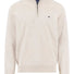 Fynch Hatton Knitwear & Jumpers Fynch Hatton - 1/4 Zip Superfine Cotton Off White Jumper