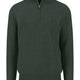 Fynch Hatton Knitwear & Jumpers Fynch Hatton - 1/4 Zip Textured Cotton Dark Ivy Jumper