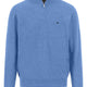 Fynch Hatton Knitwear & Jumpers Fynch Hatton - 1/4 Zip Wool/Cashmere Crystal Blue Jumper